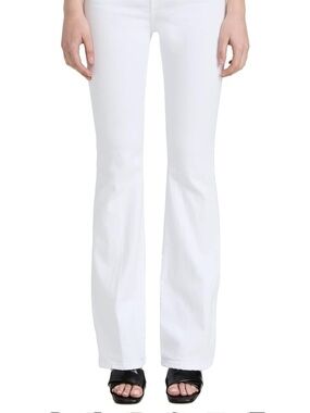 Veronica Beard White Beverly Skinny Flare Jeans